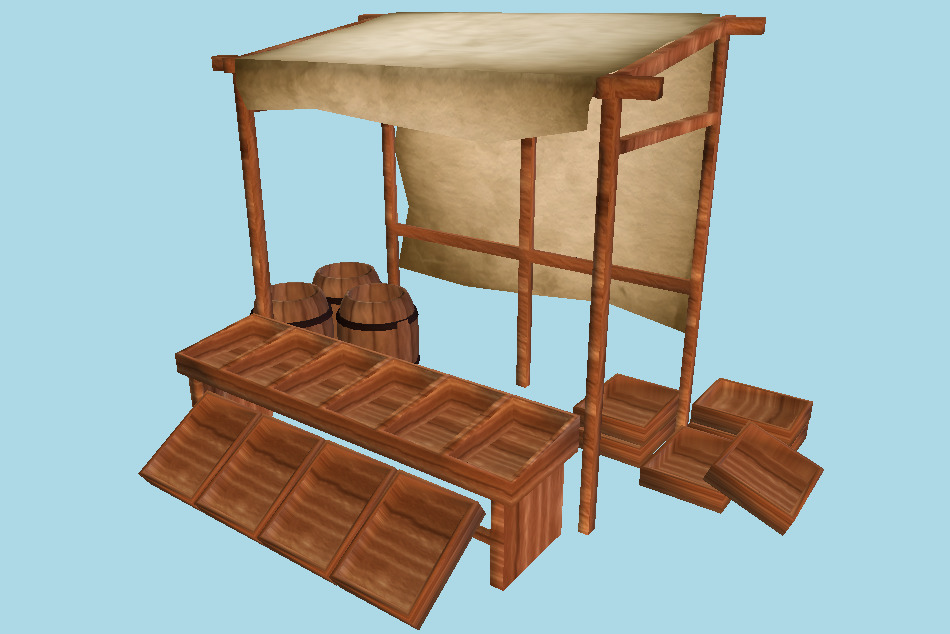 Trade Tent 3d model